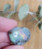 Labradorite mini hearts - large